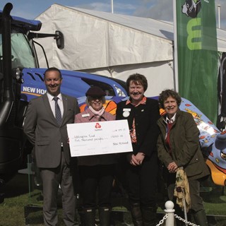 A Cheque was presented to Addington Fund on New Holland dealer Lloyd Ltd’s stand at Westmorland Show on 14th September