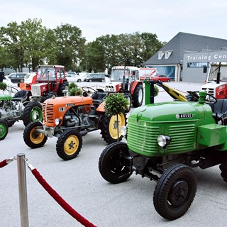 Guests were able to see close up a large number of vintage tractors