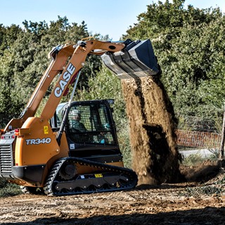 The radial lift TR340 compact track loader replaces the TR320
