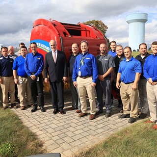U.S. Senator Bob Casey visits New Holland employees during a plant tour