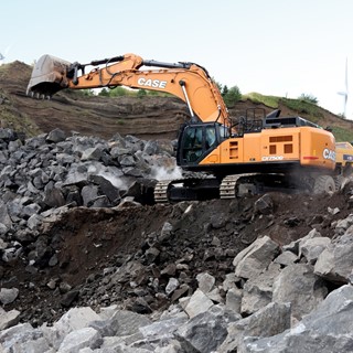 The new CASE CX750D crawler excavator