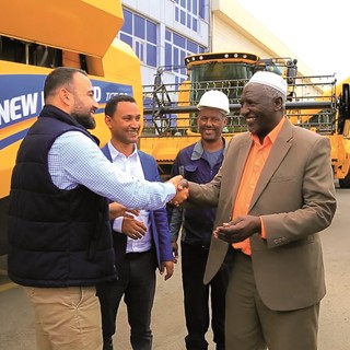 Delivery of the 45th New Holland combine harvester in 2017 to Ethiopia