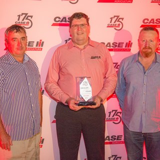 The team from Intersales, winner Dealer of the Year, for one or two branches, with Bruce Healy, Case IH Brand Leader