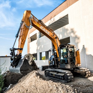 The CX145DSR crawler excavator is the perfect machine when space is limited