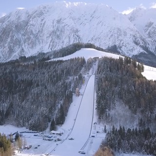The ski jump hill in Kulm, home of the World Ski Jumping Championship