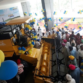 A highlight of the official opening ceremony was the launch of the new five strawwalker combine