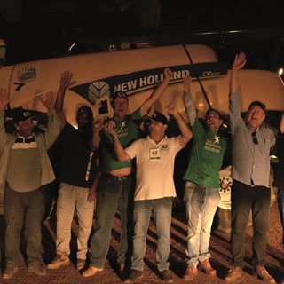 The New Holland team celebrating their World Record