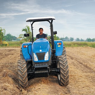 A New Holland TT4 Series tractor at work