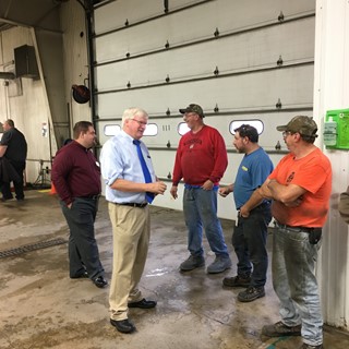 U.S. Representative Glenn Grothman visits CNH Industrial's New Holland Agriculture plant in St. Nazianz, Wisconsin