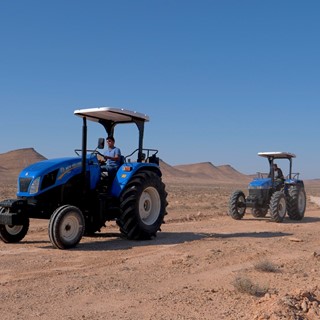 New Holland tractors used to help with the water management project