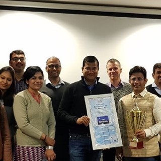 Raunak Varma, India Country Manager, and CNH Industrial India team celebrate award