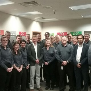 Colleagues from our Burlington plant who achieved Bronze Level designation in World Class Manufacturing