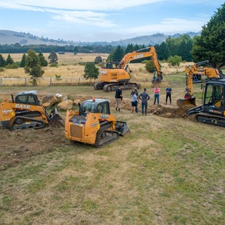 CASE Construction Equipment working to prepare the ground at the One Voice charitable initiative in Australia