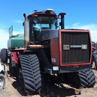 The Steiger Quadtrac 9370 at its former home, before being overhauled and brought back to its former glory