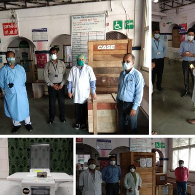 CASE Construction Equipment donates medical equipment to Dhar District Hospital, Madhya Pradesh (India)