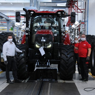 Employees on the Case IH Assembly Line in St. Valentin
