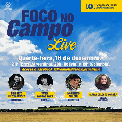 Live com convidados da América do Sul debate os caminhos da fotografia no campo