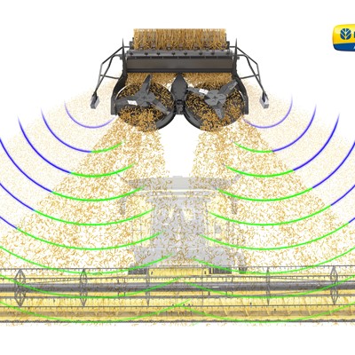 Combine automated residue management system