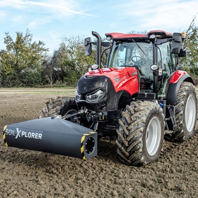 Case IH tractor with Geoprospectors SoilXplorer