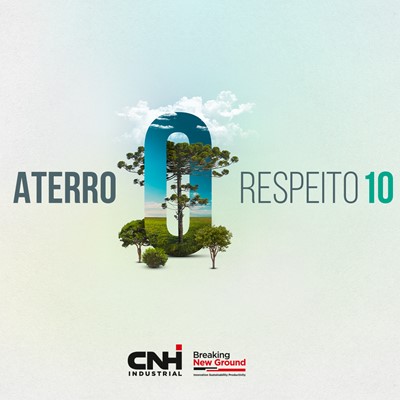 Imagem da campanha do Aterro Zero da CNH Industrial no Brasil