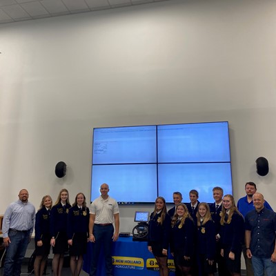 Cedar Crest FFA chapter with members of Messick s Raven Industries and New Holland Agriculture North America
