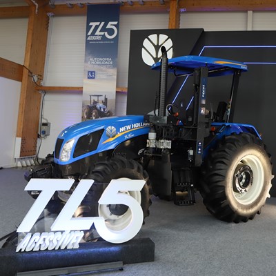 The TL5 Accessible Tractor on stage at its launch event