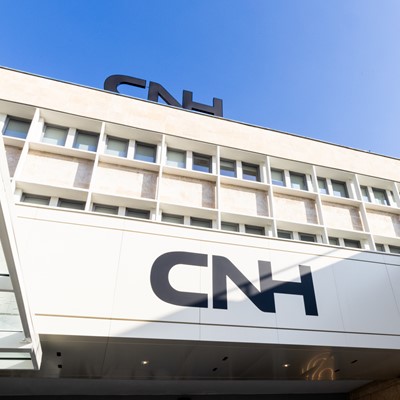 CNH logo image on building