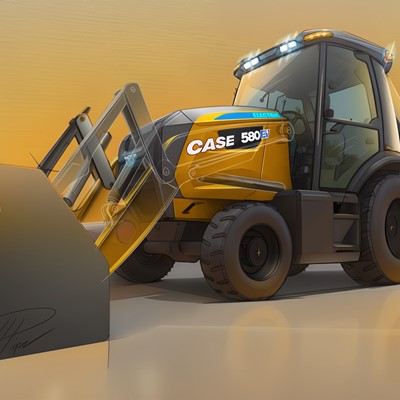 CASE 500EV Electric Backhoe Loader