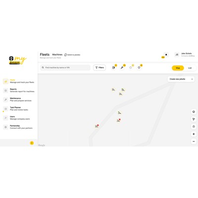 myNewHollandConstruction dashboard