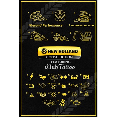 New Holland Construction Tattoo Drop