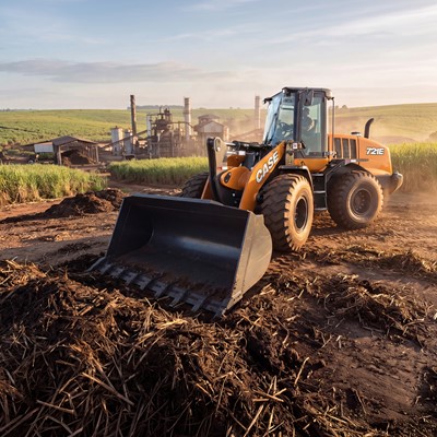 Pa carregadeira conceito CASE 721E a etanol