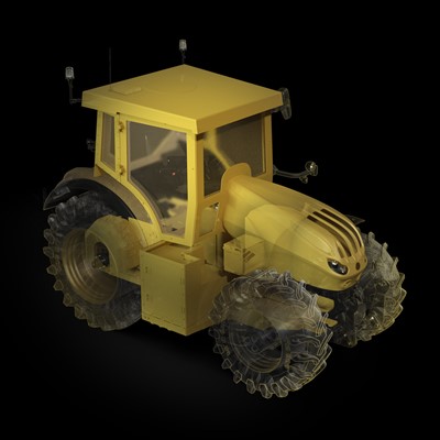 STEYR Terrus CVT protected tractor concept developed in collab with Mehler Protection presented at Eurosatory 2026