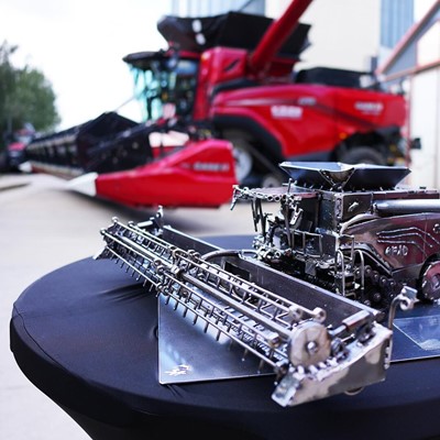 First Case IH AF10 combine harvester in Poland delivered to the Zamo region