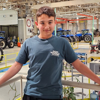 Thiago Principe en la planta de CNH en Cordoba