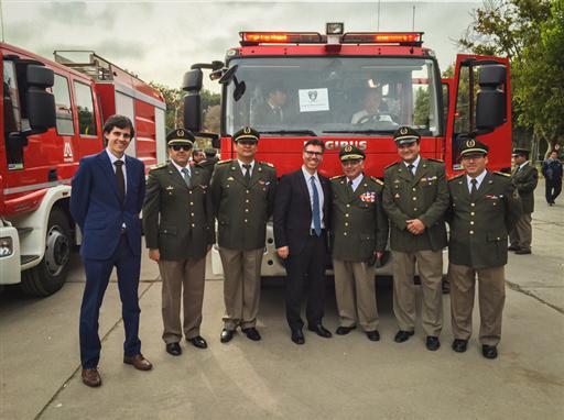 Alejandro Martinez, Magirus Sales Director LATAM, Centre - Antonio Benedetti MD Magirus with Miguel Reyes Alejandro Martinez, Magirus Sales Director LATAM, Centre - Antonio Benedetti MD Magirus with Miguel Reyes