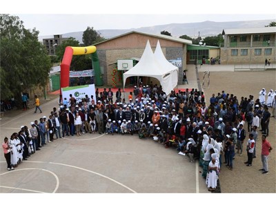 Group photo at inauguration ceremony of new TechPro2 youth training program in Mekelle, Ethiopia