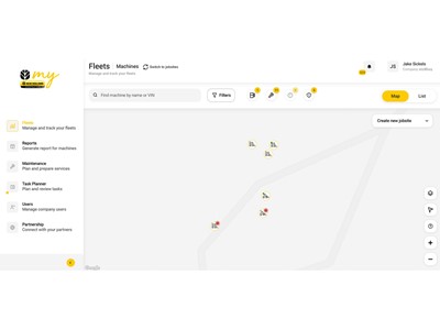 myNewHollandConstruction dashboard