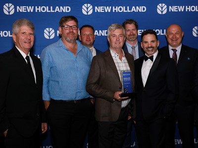 The Vater Machinery team and CNH team celebrating at the Dealer of The Year Awards in Adelaide South Australia
