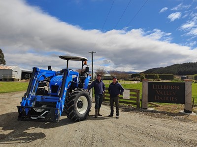 FMG Young Farmer of the Year Tom Slee takes delivery of new New Holland TD5 90