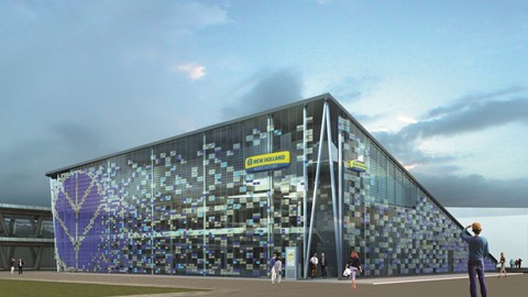 A rending of New Holland Agriculture's Sustainable Farm Pavilion at Expo Milan 2015