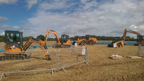 A range of Case equipment at the Car Fest