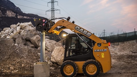 CASE SR160 on display at the Construction Week Exhibition