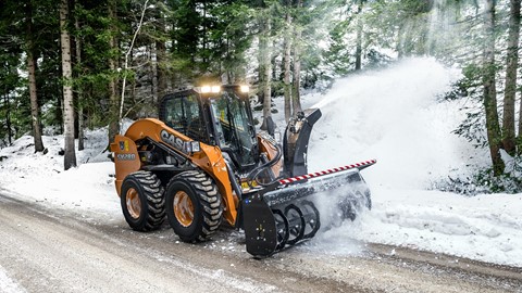 Case SV280 Skid Steer Loader clearing snow