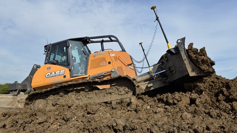Case 1650M Crawler Dozer which is equipped with SiteWatch systems