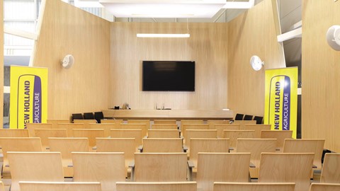 The auditorium inside the New Holland Customer Centre at the Jesi Plant