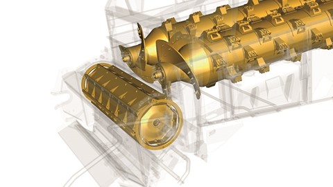 New Holland Dynamic Feed Roll™ technology is an option for the powerful twin-rotor combine harvesters CR8000 and CR9000