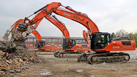 Case CX Excavators in demolition guise