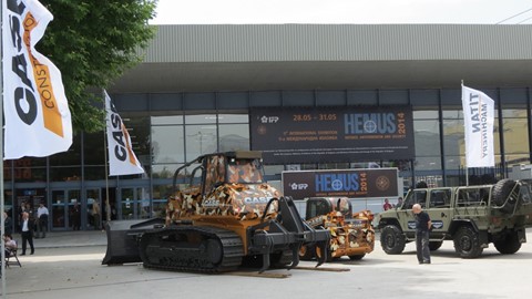 Case powerful 2050M crawler dozer at HEMUS 2014