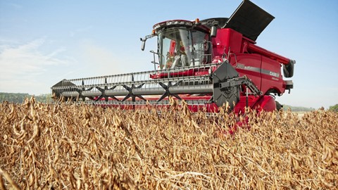 Case IH Axial-Flow Combine Harvester 7240 delivers convincing performance threshing soya