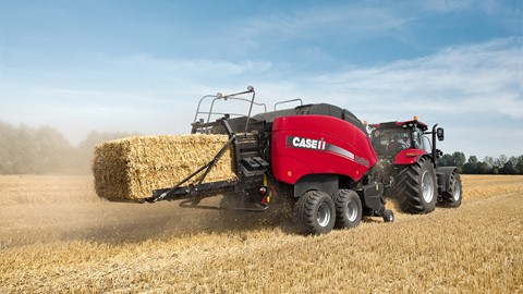 Case IH LB434 large baler in straw